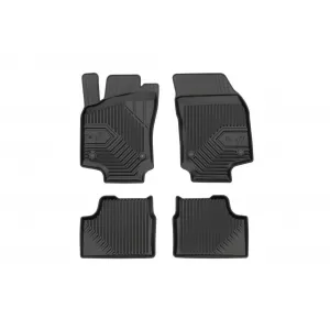 image-3-Specific rubber mats suitable for Opel Astra H 2004-2014, Astra H GTC 2005-2010, 4-piece set, black color