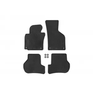 Specific rubber mats from Geyer & Hosaja suitable for VW Golf V 2003-2008, Golf VI 2008-2013, Jetta III 2005-2010, Scirocco III after 2008, Seat Leon 2006-2012, Skoda Octavia 2004-2013, 4-piece set, b