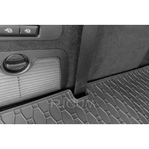 Covor de cauciuc pentru portbagaj de la Rigum, potrivit pentru Ford Galaxy cu 5 locuri după 2015, cu logo-ul siluetei vehiculului, negru-image-6227309
