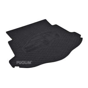 Covor de cauciuc pentru portbagaj de la Rigum, potrivit pentru Ford Mondeo sedan 2007-2014, cu logo-ul siluetei vehiculului, negru