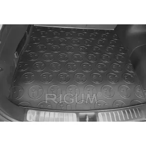 Covor de portbagaj din cauciuc de la Rigum, potrivit pentru Kia Optima SW după 2016, cu logo-ul siluetei vehiculului, negru-image-6227389