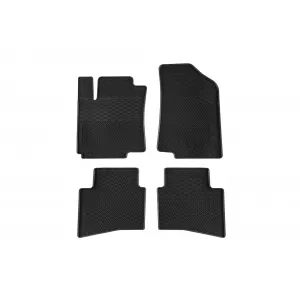 Specific rubber mats suitable for Kia Rio 2011-2017, 4-piece set, black color