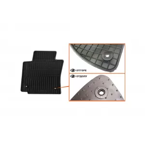 Mochete din cauciuc specifice, potrivite pentru Seat Leon 2005-2012, set de 4 piese, culoare neagră-image-6227649