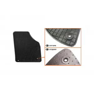 Mochete din cauciuc specifice, potrivite pentru Seat Leon 2005-2012, set de 4 piese, culoare neagră-image-6227650