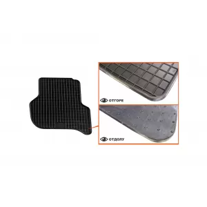 Mochete din cauciuc specifice, potrivite pentru Seat Leon 2005-2012, set de 4 piese, culoare neagră-image-6227652