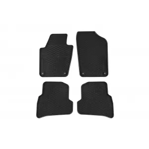 Specific rubber mats from Geyer & Hosaja suitable for VW Polo 2009-2017, Skoda Fabia after 2014, Seat Ibiza 2008-2017, 4-piece set, black color