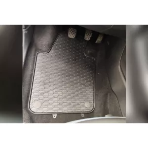 Specific rubber mats from Geyer & Hosaja suitable for VW Polo 2009-2017, Skoda Fabia after 2014, Seat Ibiza 2008-2017, 4-piece set, black color