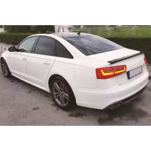 Spoiler tip ABT pentru portbagaj, potrivit pentru Audi A6 sedan 2011-2018, necolorat-image-6227707