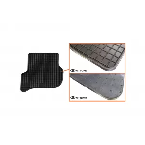 Specific rubber mats suitable for Seat Altea 2004-2015, Toledo 2004-2009, 4-piece set, black color-image-6227902