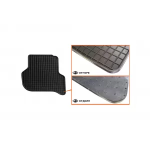 Specific rubber mats suitable for Seat Altea 2004-2015, Toledo 2004-2009, 4-piece set, black color-image-6227903