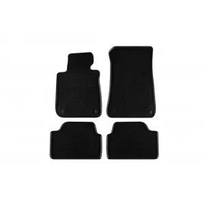 Specific rubber mats from Geyer & Hosaja suitable for BMW X1 E84 2009-2015, Series 1 E81, E87 2004-2011, E88, E82 2007-2013, 4-piece set, black color