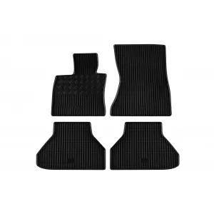 Specific rubber mats suitable for BMW X6 E71 2008-2014, 4-piece set, black color