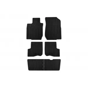 Specific rubber mats suitable for Dacia Logan MCV after 2007, 7 seats, 6 parts, black