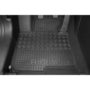 Specific rubber mats suitable for Kia Carens after 2013, 5 seats, 4-piece set, black color-image-6228627