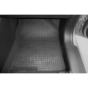 Specific rubber mats suitable for Kia Carens after 2013, 5 seats, 4-piece set, black color-image-6228628