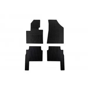 Specific rubber mats suitable for Kia Sorento after 2009, 5 seats, 4-piece set, black color-image-6228631