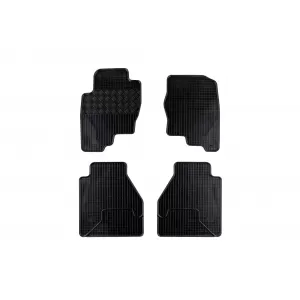 Specific rubber mats suitable for Nissan Navara after 2005, Pathfinder after 2006, 4-piece set, black color-image-6228682
