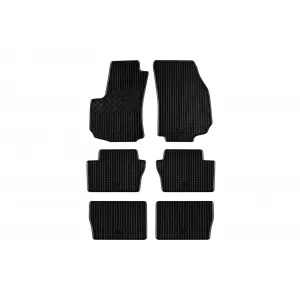 Specific rubber mats suitable for Opel Zafira B after 2005, 7 seats, 6 parts, black