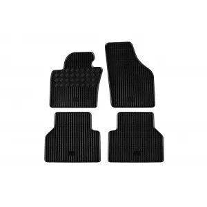 Specific rubber mats suitable for Volkswagen Tiguan 2008-2011, 4-piece set, black color-image-6228829