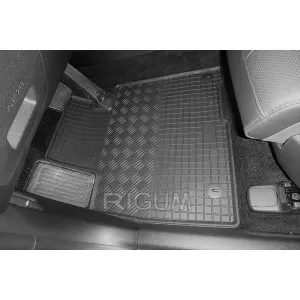 Specific rubber mats suitable for Hyundai Santa Fe 2019-2021, 4-piece set, black color-image-6229082
