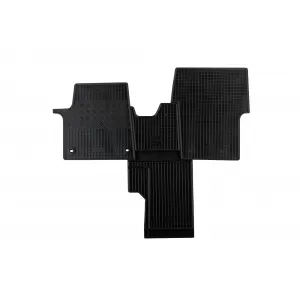 Specific rubber mats suitable for Citroen Spacetourer, Peugeot Traveller, Toyota Proace Verso with tunnel after 2016, Opel Zafira Life with tunnel after 2019, 2 seats, 4-piece set, black color