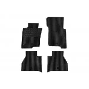 Specific rubber mats suitable for Mercedes X class W470 after 2018, 4 doors, 4-piece set, black color-image-6229440