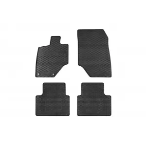 Specific rubber mats suitable for Opel Grandland Hybrid after 2025, Peugeot 5008 Hybrid after 2024, Citroen C5 Aircross Hybrid after 2025, 4-piece set, black color