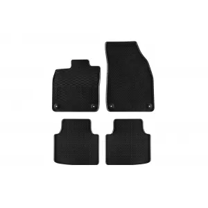 Specific rubber mats from Geyer & Hosaja suitable for Audi Q4 E-Tron, Volkswagen ID.5 after 2021, Cupra Tavascan after 2023, Skoda Enyaq, Volkswagen ID.4 after 2020, 4-piece set, black color