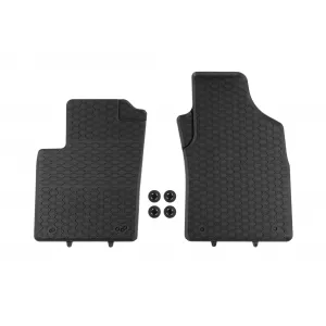 Specific rubber mats from Geyer & Hosaja suitable for Fiat 500 2007-2024, Panda 2003-2012, Ford Ka 2008-2016, 4-piece set, black color