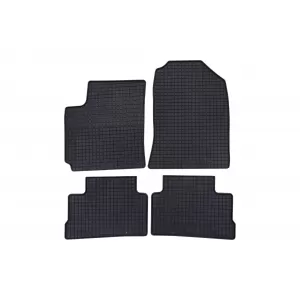 Specific rubber mats suitable for Hyundai Kona 2017-2023, 4-piece set, black color-image-6229877
