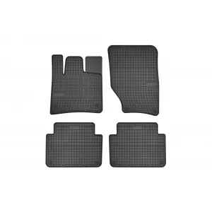Specific rubber mats suitable for Audi Q7 2006-2015, 4-piece set, black color