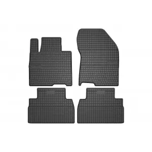 Specific rubber mats suitable for Hyundai Santa Fe after 2018, 4-piece set, black color-image-6230793