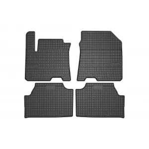 Specific rubber mats suitable for Hyundai Kona Electric 2018-2023, EV version, 4-piece set, black color-image-6230866