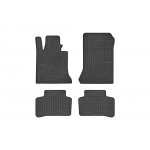 Specific rubber mats suitable for Mercedes GLK X204 after 2008, 4-piece set, black color-image-6231373