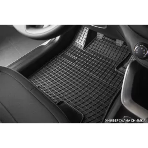 Specific rubber mats suitable for Mercedes GLK X204 after 2008, 4-piece set, black color-image-6231374