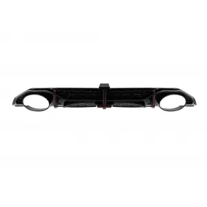 Diffusore tipo RS3 con punte nere adatto per paraurti posteriore S-line su Audi A3 hatchback 2020-2024 -oo--oo--image-6231615
