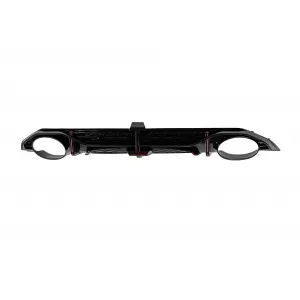 Diffusore tipo RS3 con punte nere adatto per paraurti posteriore S-line su Audi A3 hatchback 2020-2024 -oo--oo--image-6231616