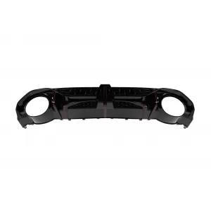 Diffusore tipo RS3 con punte nere adatto per paraurti posteriore S-line su Audi A3 hatchback 2020-2024 -oo--oo--image-6231617