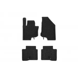 Rubber mats Gumarny Zubri suitable for SsangYong Torres EVX after 2023, 4-piece set, black color