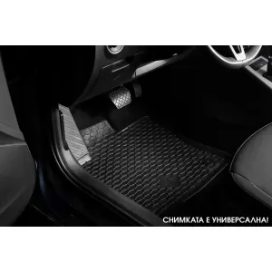 Mănuși din cauciuc Gumarny Zubri potrivite pentru Skoda Octavia 2004-2013, Volkswagen Golf V 2003-2009, Golf VI 2008-2013, Jetta 2005-2011 cu clipsuri rotunde, set de 4 piese, culoare neagră-image-6232097