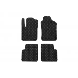 Mănuși din cauciuc Gumarny Zubri potrivite pentru Fiat 500 2007-2015, 500C 2009-2015, 500 Hybrid după 2020, set de 4 piese, culoare neagră