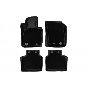 Tappetini in gomma e moquette 2 in 1 adatti per Volvo S90 berlina, V90 station wagon dopo il 2016, della serie Frogum 5D Race Rock, set da 4 pezzi, colore nero-image-6232613