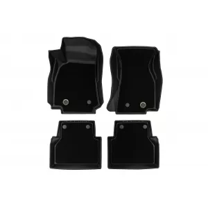 Tappetini in gomma e moquette 2 in 1 adatti per Audi A6 C8 dopo il 2018 della serie Frogum 5D Race Rock, set da 4 pezzi, colore nero-image-6232620