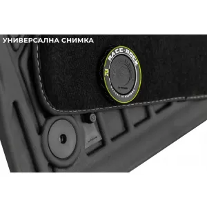 Tappetini in gomma e moquette 2 in 1 adatti per Tesla Model 3 2017-2023, versione senza pompa di calore, della serie Frogum 5D Race Rock, set da 3 pezzi, colore nero-image-6232636
