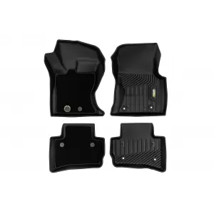 Tappetini in gomma e moquette 2 in 1 adatti per Range Rover Velar dopo il 2017 della serie Frogum 5D Race Rock, set da 4 pezzi, colore nero-image-6232645
