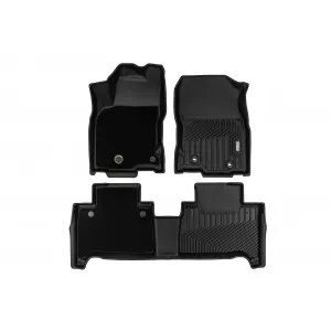 Tappetini in gomma e moquette 2 in 1 adatti per Lexus NX 2014-2021 della serie Frogum 5D Race Rock, set da 3 pezzi, colore nero-image-6232652