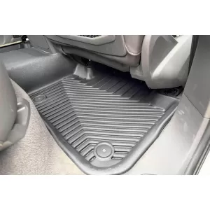 Tappetini in gomma e moquette 2 in 1 adatti per Porsche Cayenne dopo il 2017, Volkswagen Touareg dopo il 2018, set da 3 pezzi, colore nero della serie Frogum 5D Race Rock-image-6232665