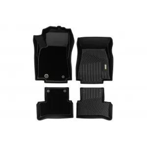 Tappetini in gomma e moquette 2 in 1 adatti per la serie Frogum 5D Race Rock per Mercedes Classe B W247 dopo il 2018, CLA C118, X218 Shooting Brake, GLA H247 dopo il 2019, set da 3 pezzi, colore nero-image-6232674