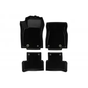 Tappetini in gomma e moquette 2 in 1 adatti per la serie Frogum 5D Race Rock per Mercedes Classe B W247 dopo il 2018, CLA C118, X218 Shooting Brake, GLA H247 dopo il 2019, set da 3 pezzi, colore nero-image-6232675
