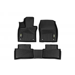 Tappetini in gomma e moquette 2 in 1 adatti per Lexus UX dopo il 2018, set da 3 pezzi, colore nero della serie Frogum 5D Race Rock-image-6232727